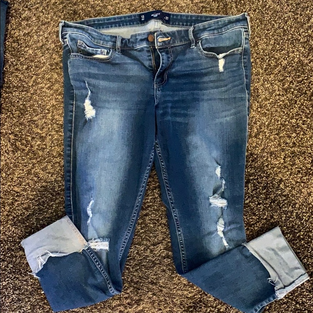 Ripped Crop Hollister Jeans, size 13